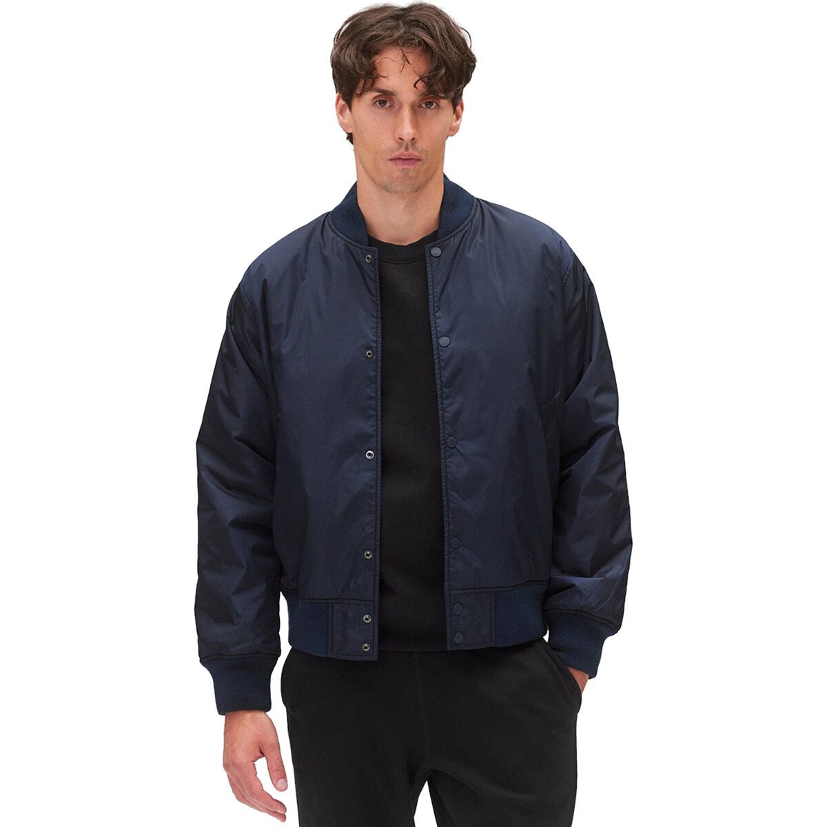 Image of Reigning Champ Econyl Satin Nylon Stadium Jacket - Men's Navy, L
