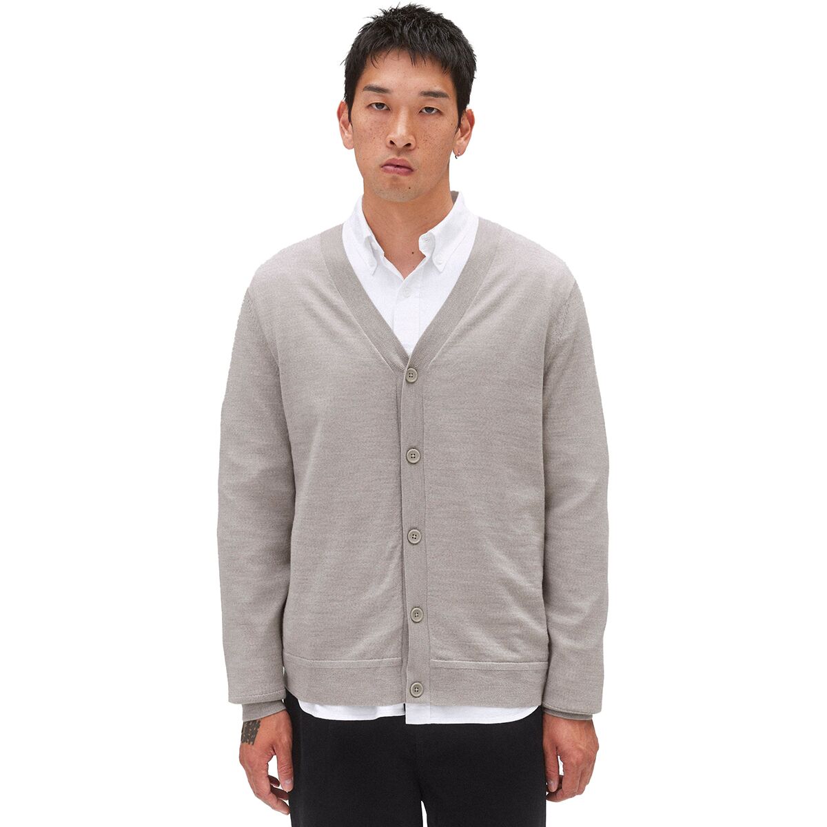 Reigning Champ Reigning Champ Lightweight Merino Harry Cardigan - Men's Dove, XL
