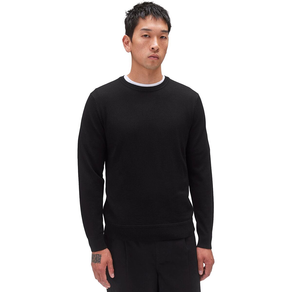 Reigning Champ Lightweight Merino Harry Crewneck Sweater - Men's Black, L