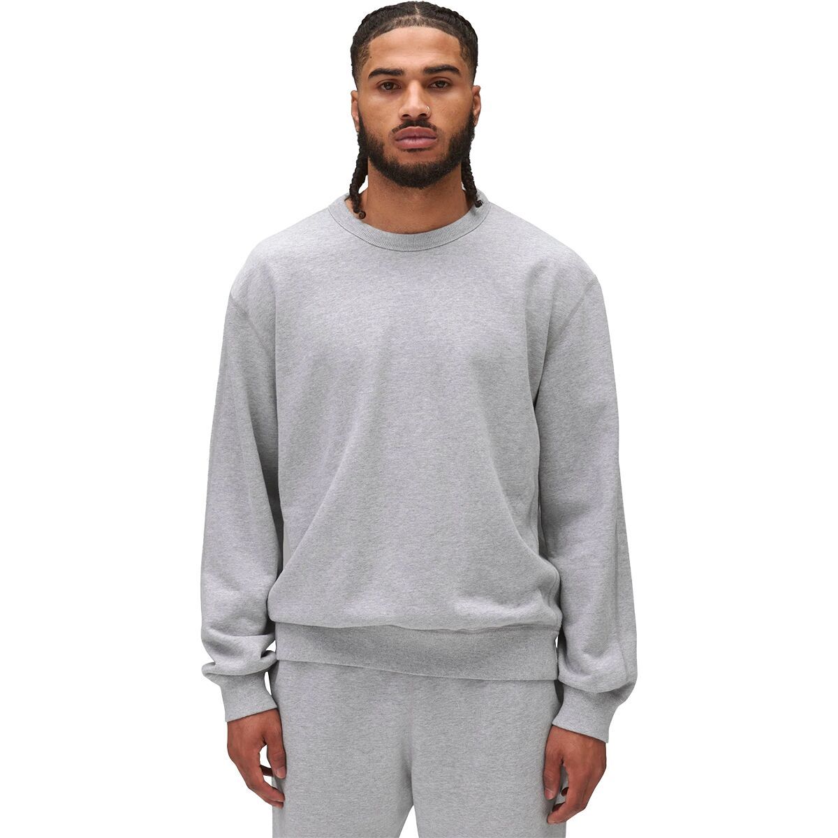 Image of Reigning Champ Midweight Terry Classic Crewneck Sweatshirt - Men's Hgrey, M