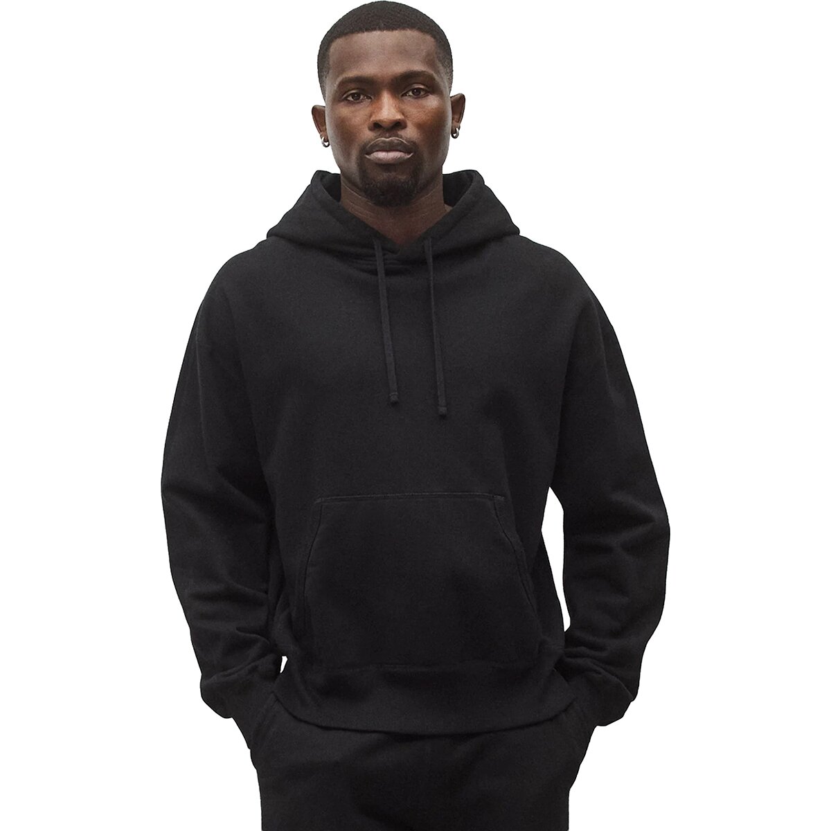 Image of Reigning Champ Midweight Terry Relaxed Hoodie - Men's Black, M