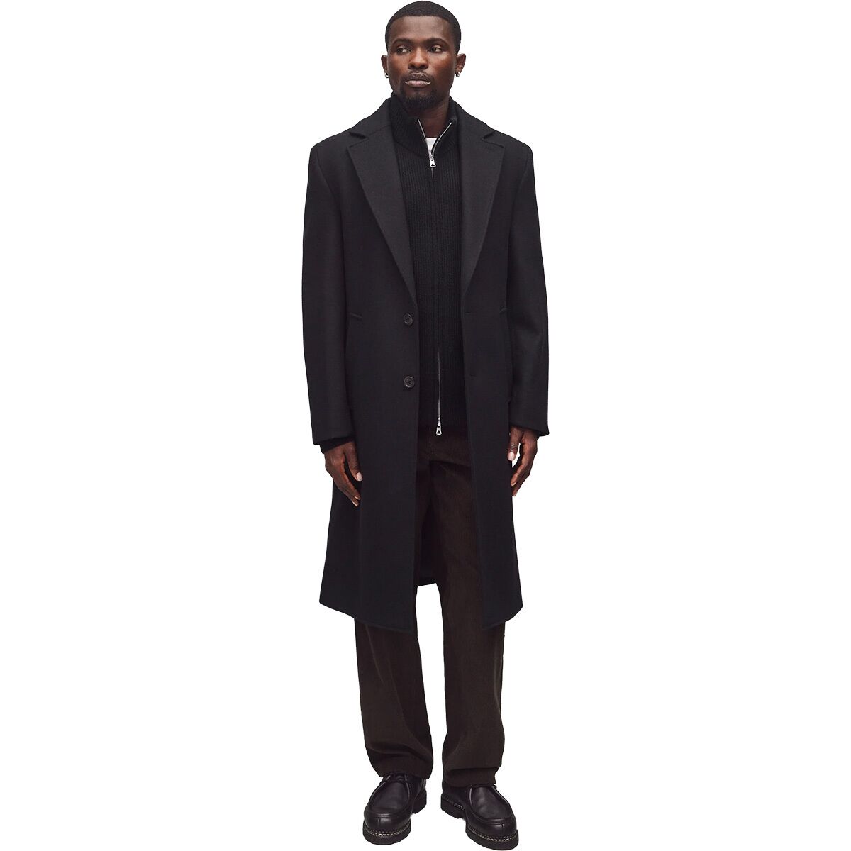 Image of Reigning Champ Wool Cashmere Maestro Coat - Men's Black, S