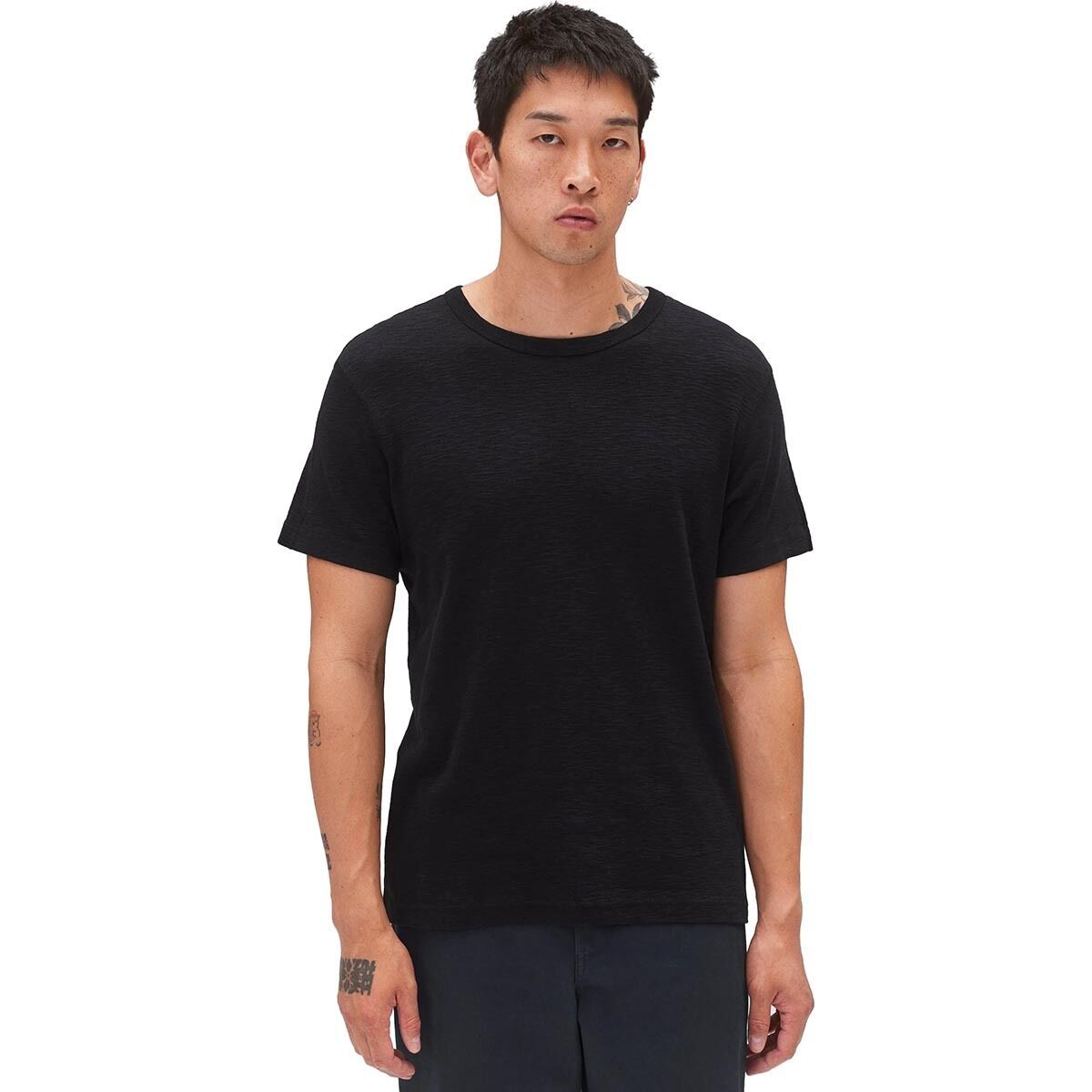 Image of Reigning Champ 1X1 Slub Rib T-Shirt - Men's Black, XL