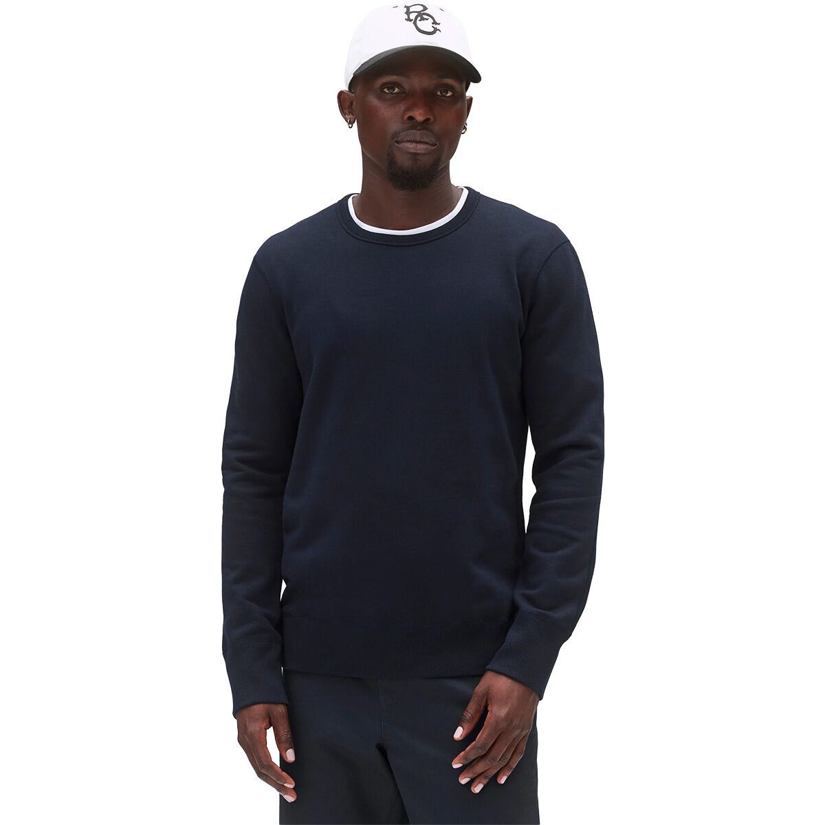 Image of Reigning Champ Midweight Terry Slim Crewneck Sweatshirt - Men's Navy, XL