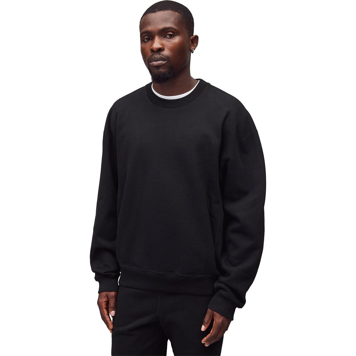Image of Reigning Champ Brushed Fleece '97 Relaxed Crewneck Sweatshirt - Men's Black, L