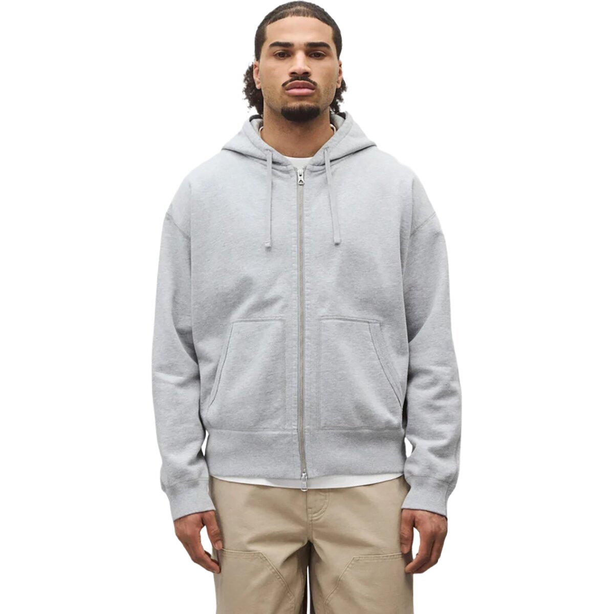 Image of Reigning Champ Midweight Terry Relaxed Zip Hoodie - Men's Hgrey, L
