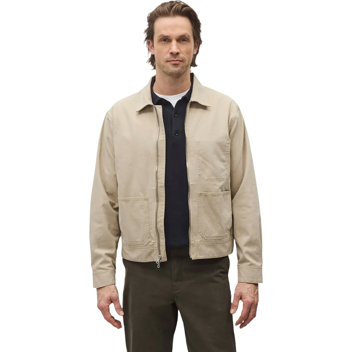 Image of Reigning Champ Cotton Canvas Grounds Jacket - Men's Sand, XL