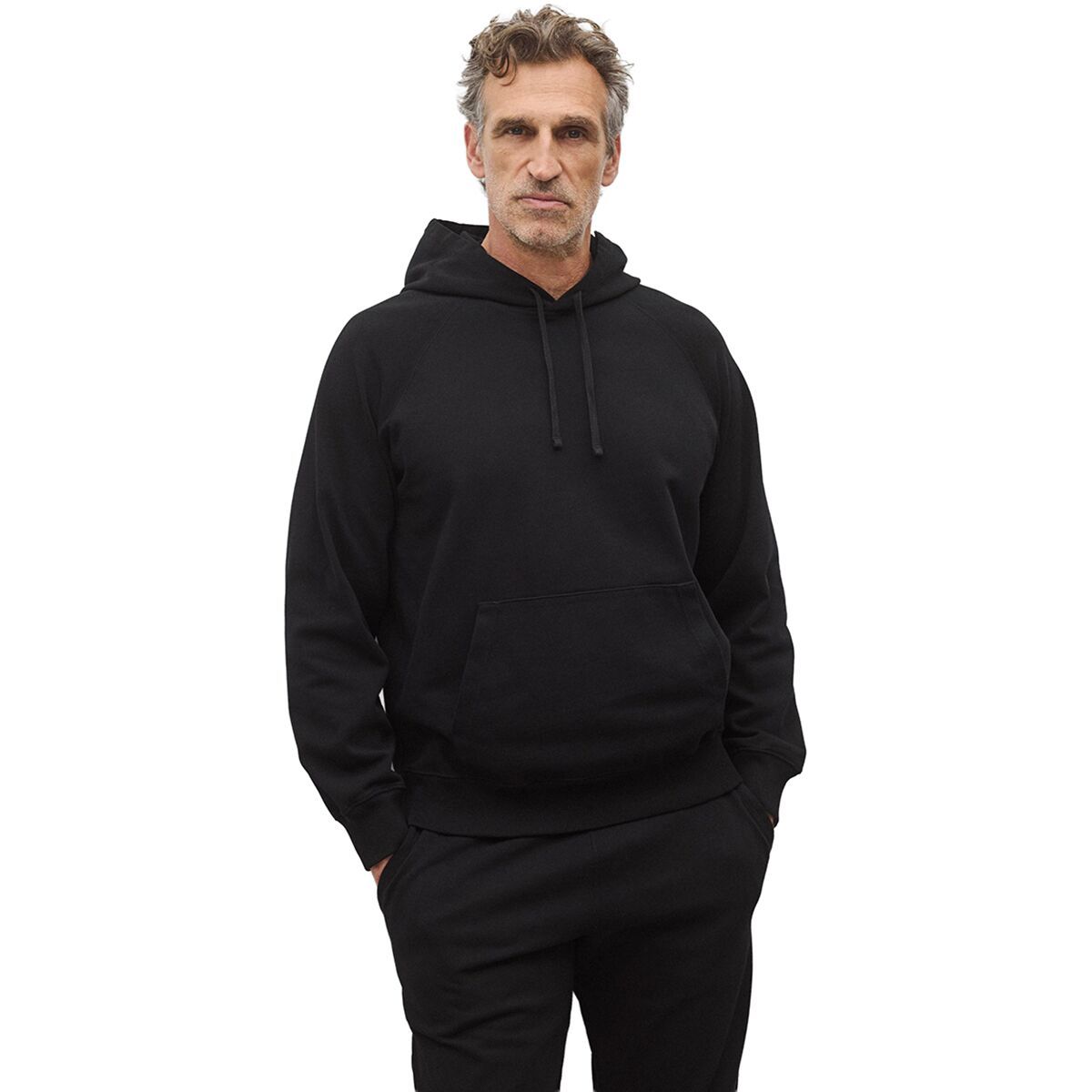 Image of Reigning Champ Heavyweight Jersey Hoodie - Men's Black, L