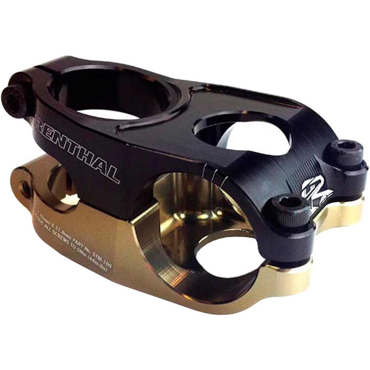 Image of Renthal Duo Stem Black/Gold, 40mm