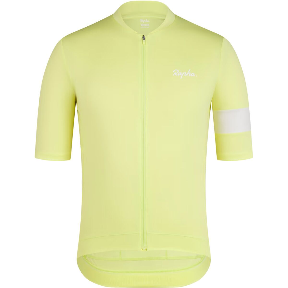 Image of Rapha Core Jersey - Men's Lime Green/White, M