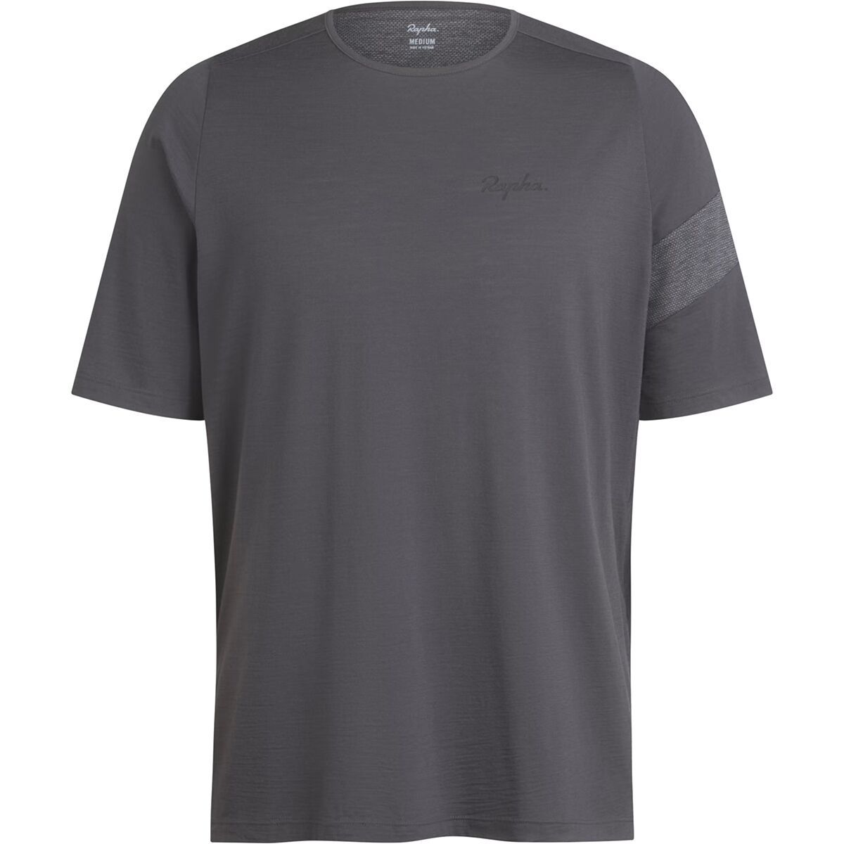 Image of Rapha Trail Merino Short-Sleeve T-shirt - Men's Dark Grey/Black, L