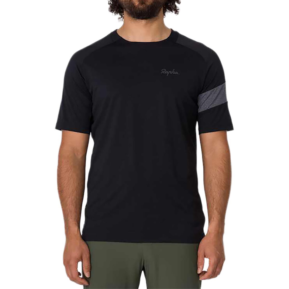 Image of Rapha Trail Technical T-Shirt - Men's Black/Grey, L