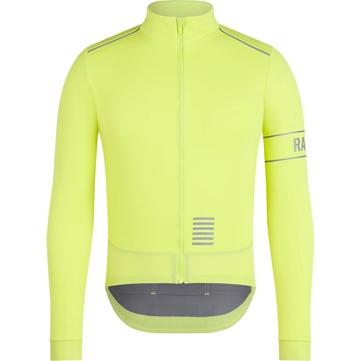 Image of Rapha Pro Team Long-Sleeve GORE-TEX INFINIUM Jersey - Men's Bright Lime/Silver Reflective, M