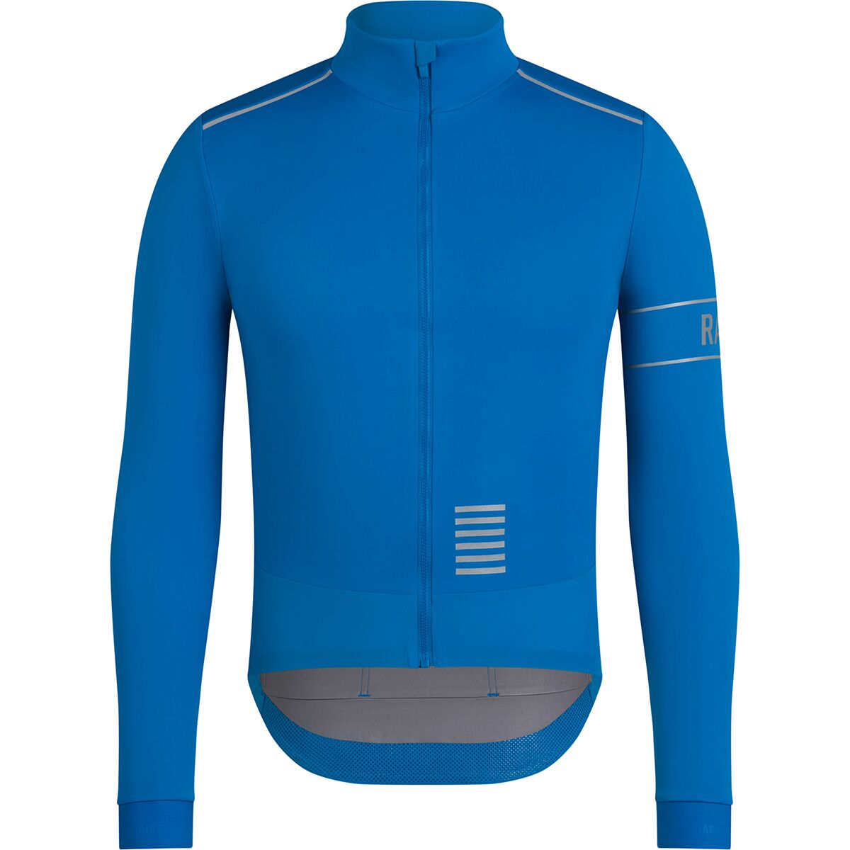 Image of Rapha Pro Team Long-Sleeve GORE-TEX INFINIUM Jersey - Men's Petrol Blue/Silver Reflective, S