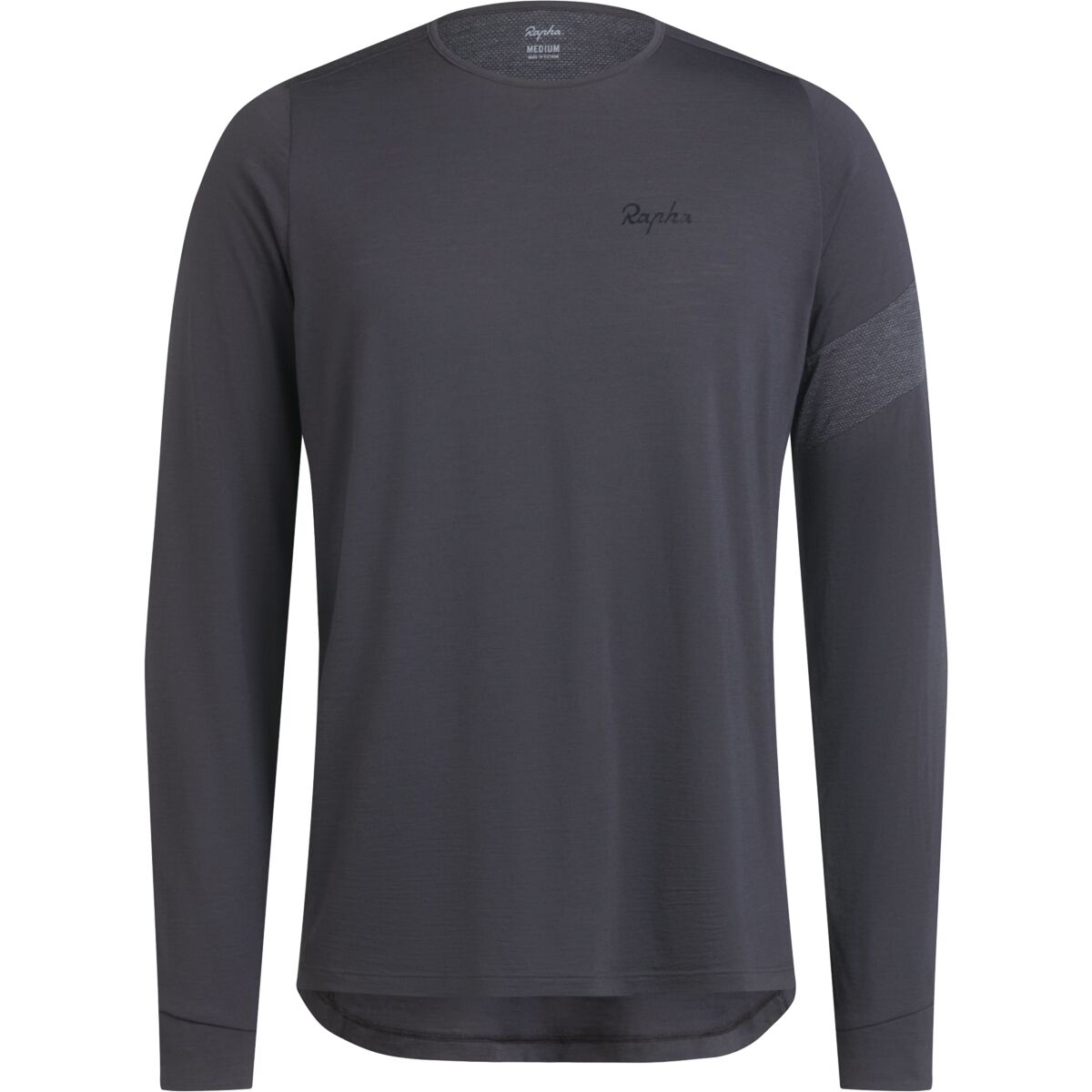 Rapha Trail Merino Long-Sleeve T-shirt - Men's Dark Grey/Black, L