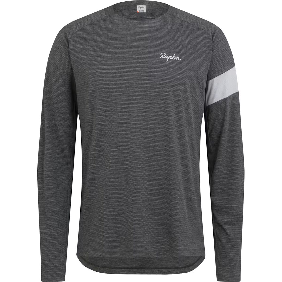 Image of Rapha Trail Technical Long-Sleeve T-Shirt - Men's Black/Light Grey, L