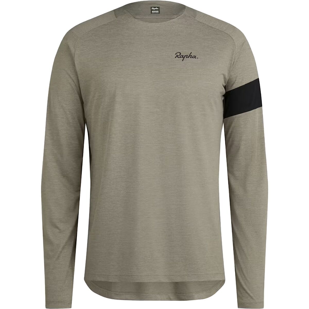 Image of Rapha Trail Technical Long-Sleeve T-Shirt - Men's Khaki/Black, L