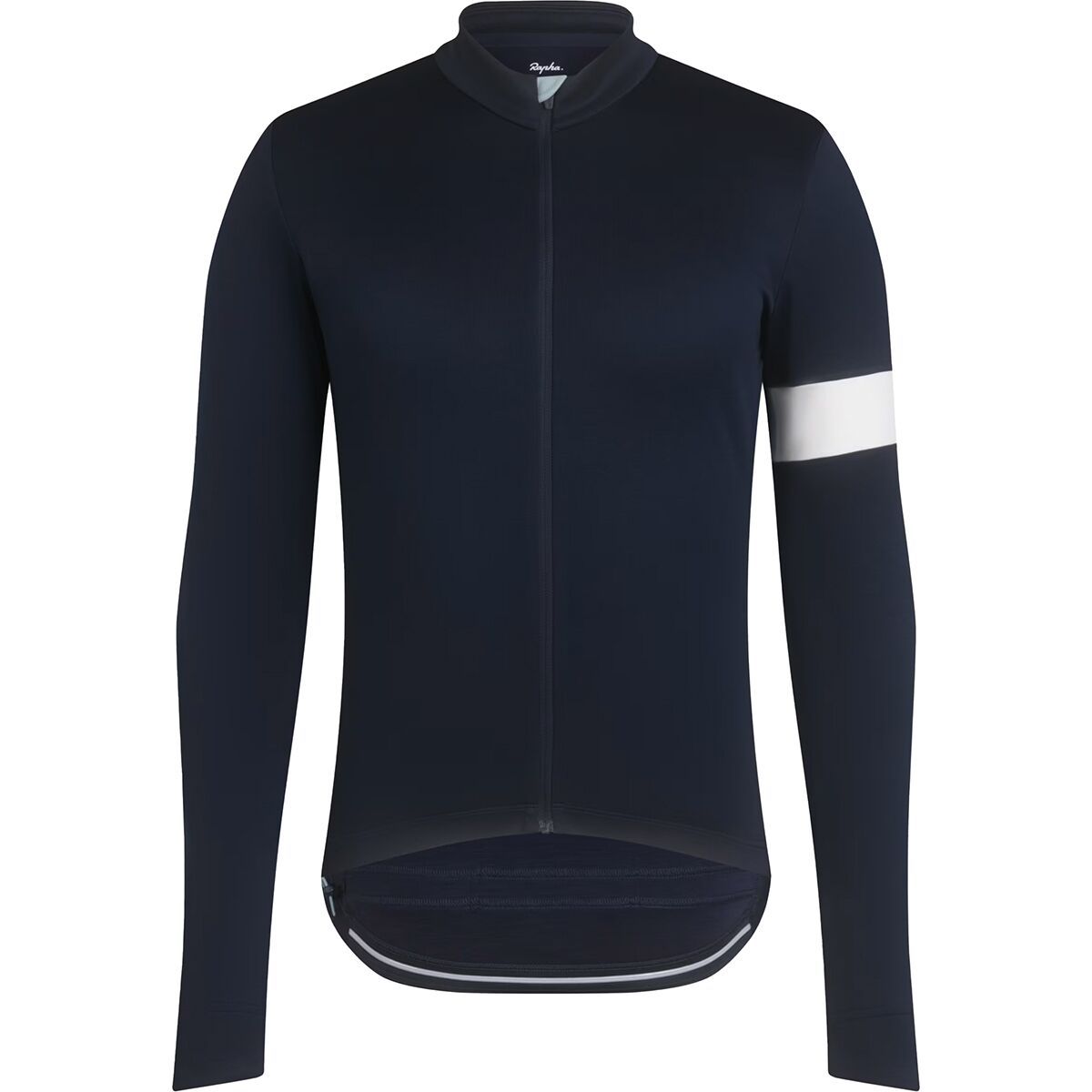 Image of Rapha Classic Long-Sleeve Jersey - Men's Dark Navy/White/Light Blue, L