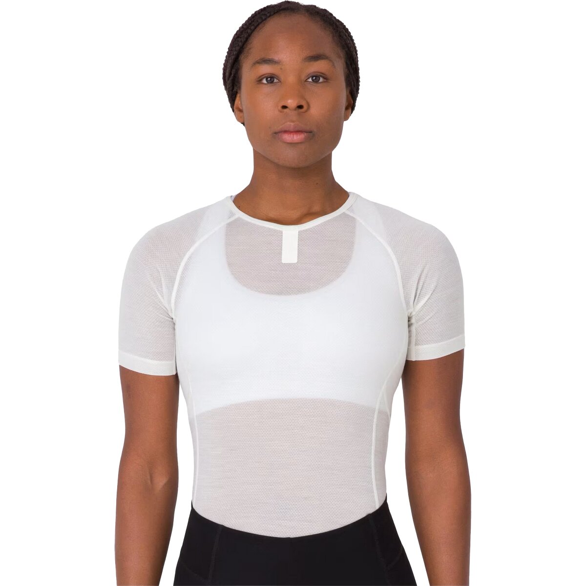 Image of Rapha Merino Lightweight Short-Sleeve Base Layer - Women's Cream/White, M