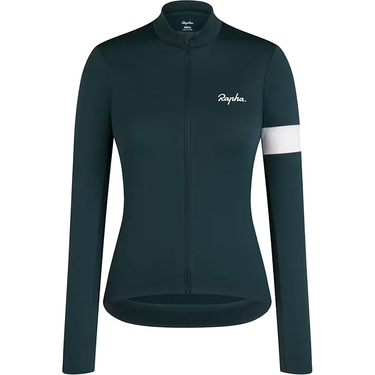 Image of Rapha Core Thermal Long Sleeve Jersey - Women's Forest Green/White, M