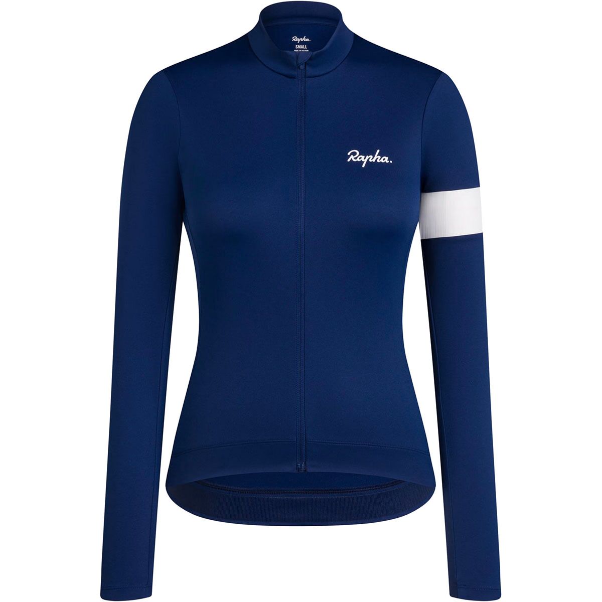 Image of Rapha Core Thermal Long Sleeve Jersey - Women's Navy/White, S