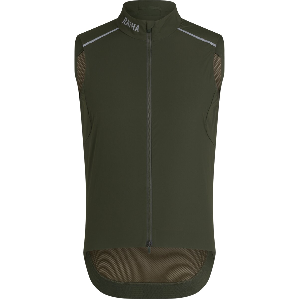 Image of Rapha Pro Team Gilet - Men's Dark Green/Silver Reflective, XL