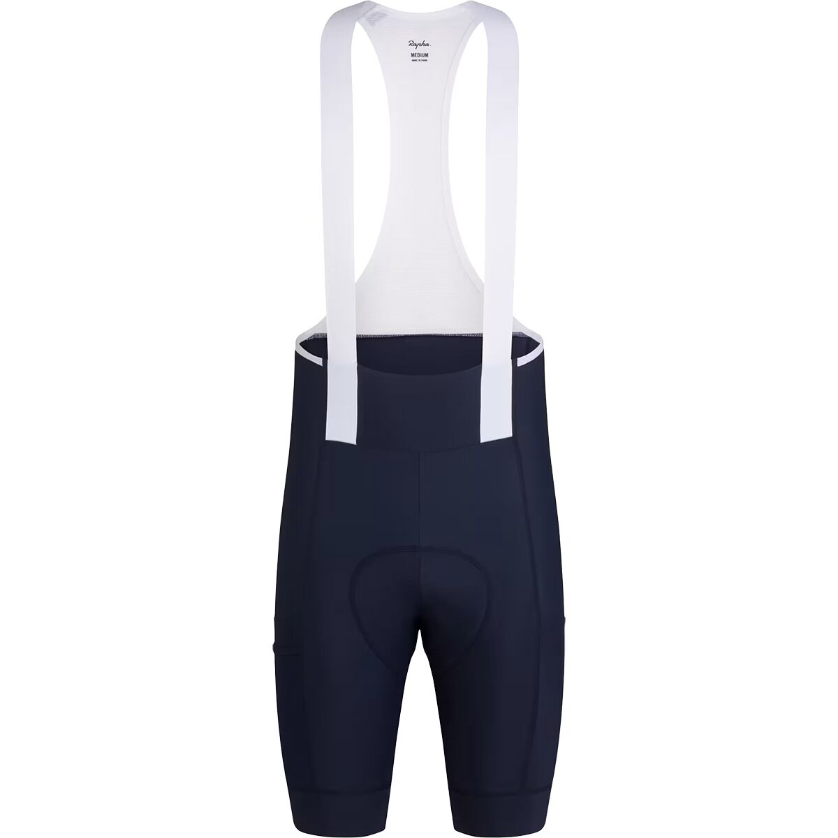 Image of Rapha Brevet Element Cargo Bib Shorts - Men's Dark Navy/White, L