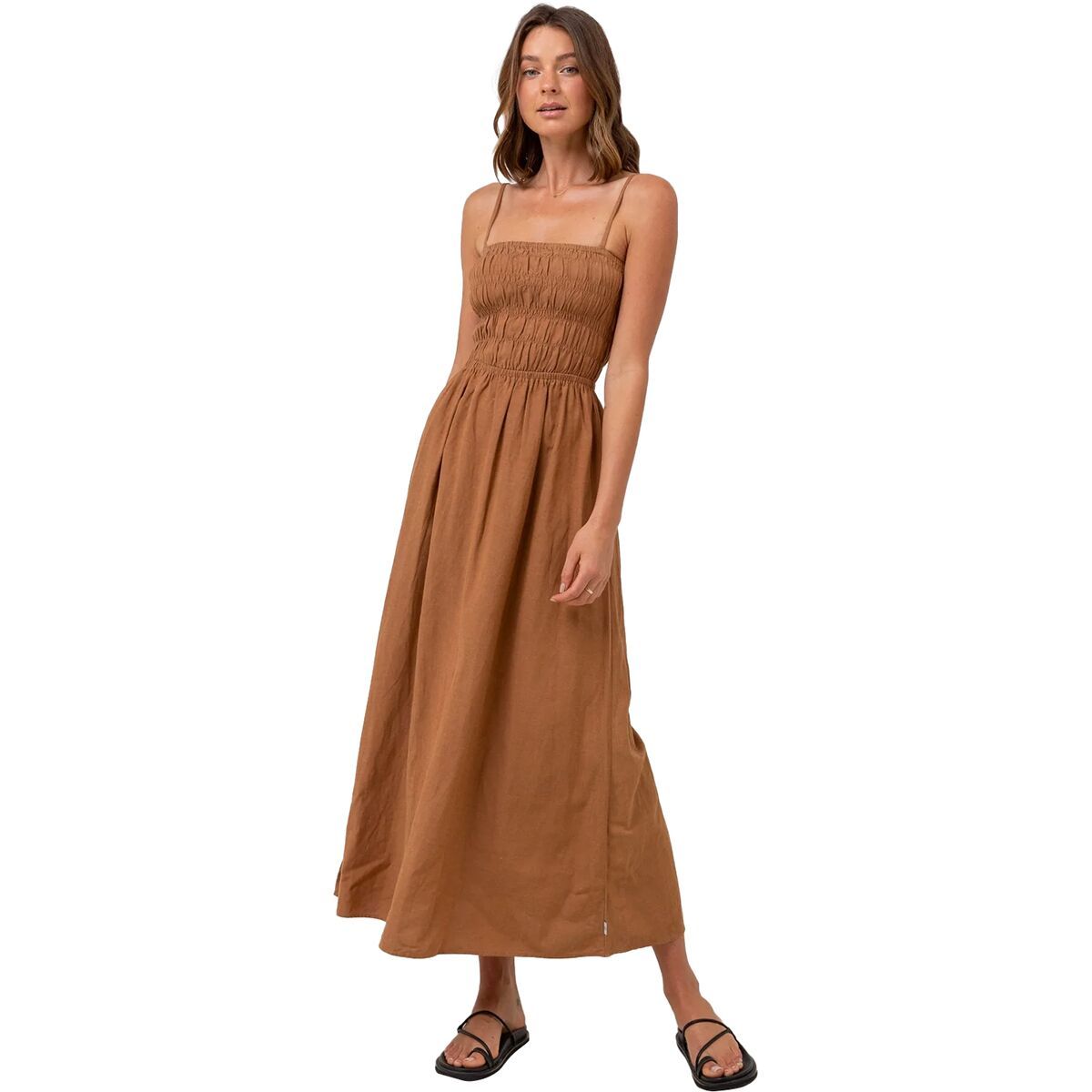 Rhythm Classic Shirred Midi Dress - Women