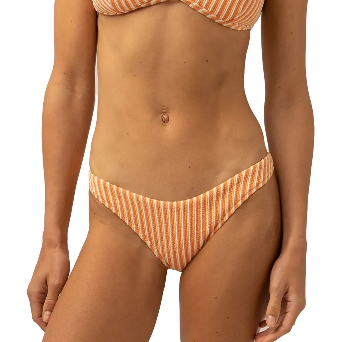 Rhythm Sunbather Stripe Hi Cut Pant Bikini Bottom - Women's