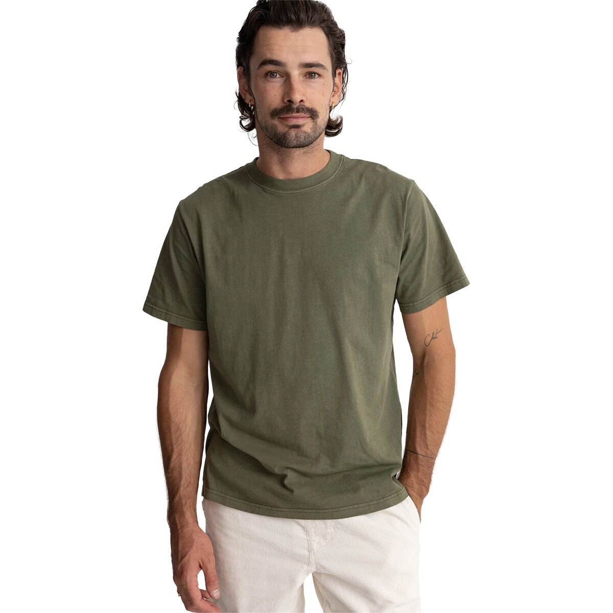 Image of Rhythm Classic Vintage T-Shirt - Men's Olive, L