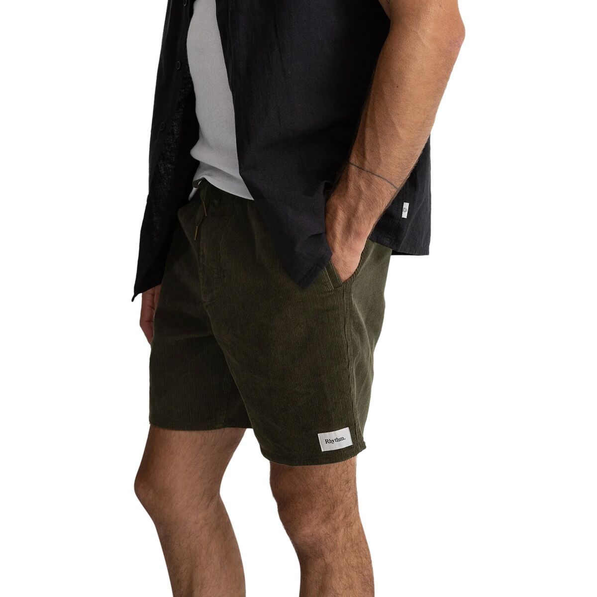 Image of Rhythm Classic Cord Jam Short - Men's Olive, 36