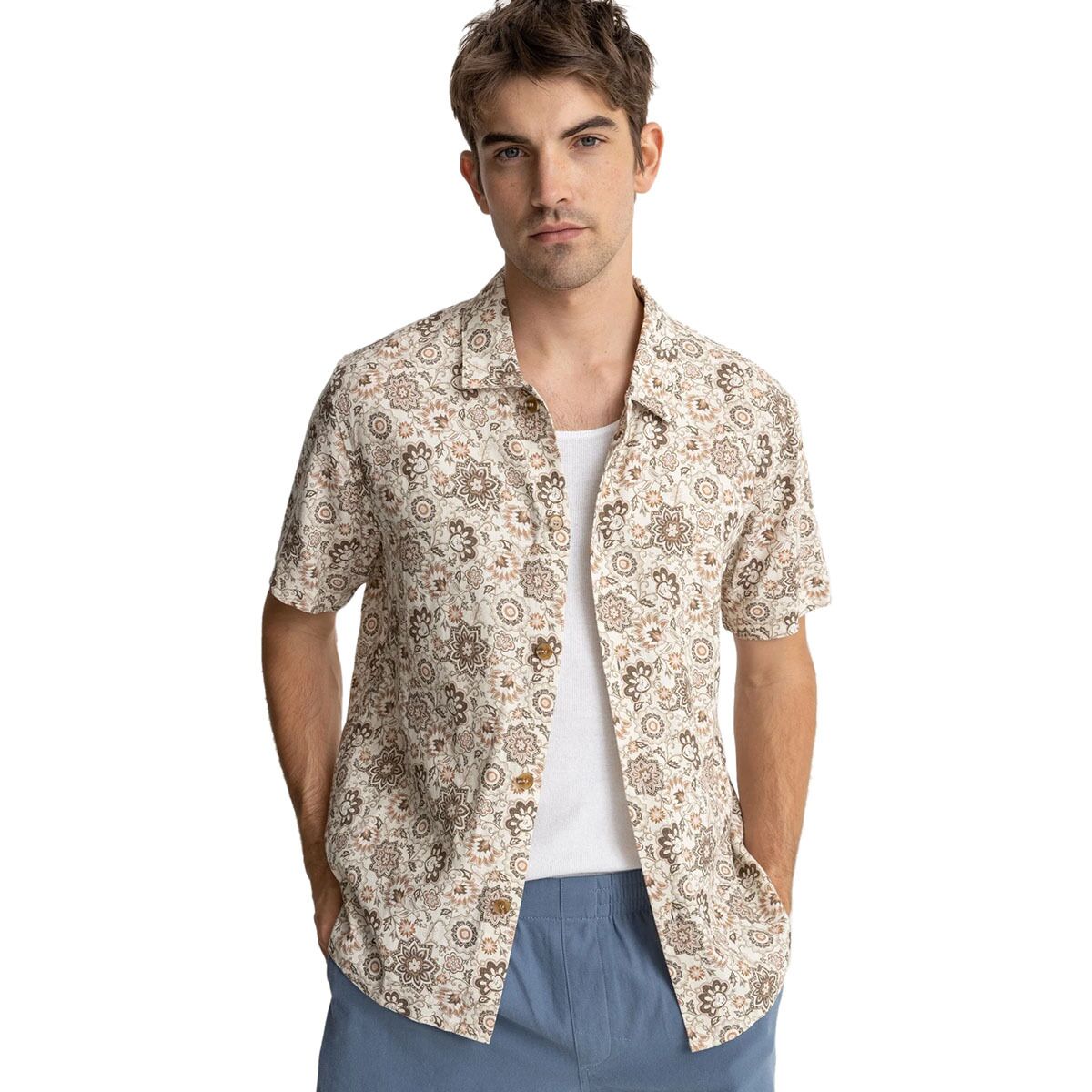 Rhythm Rhythm Raya Paisley Short-Sleeve Shirt - Men's Natural, M