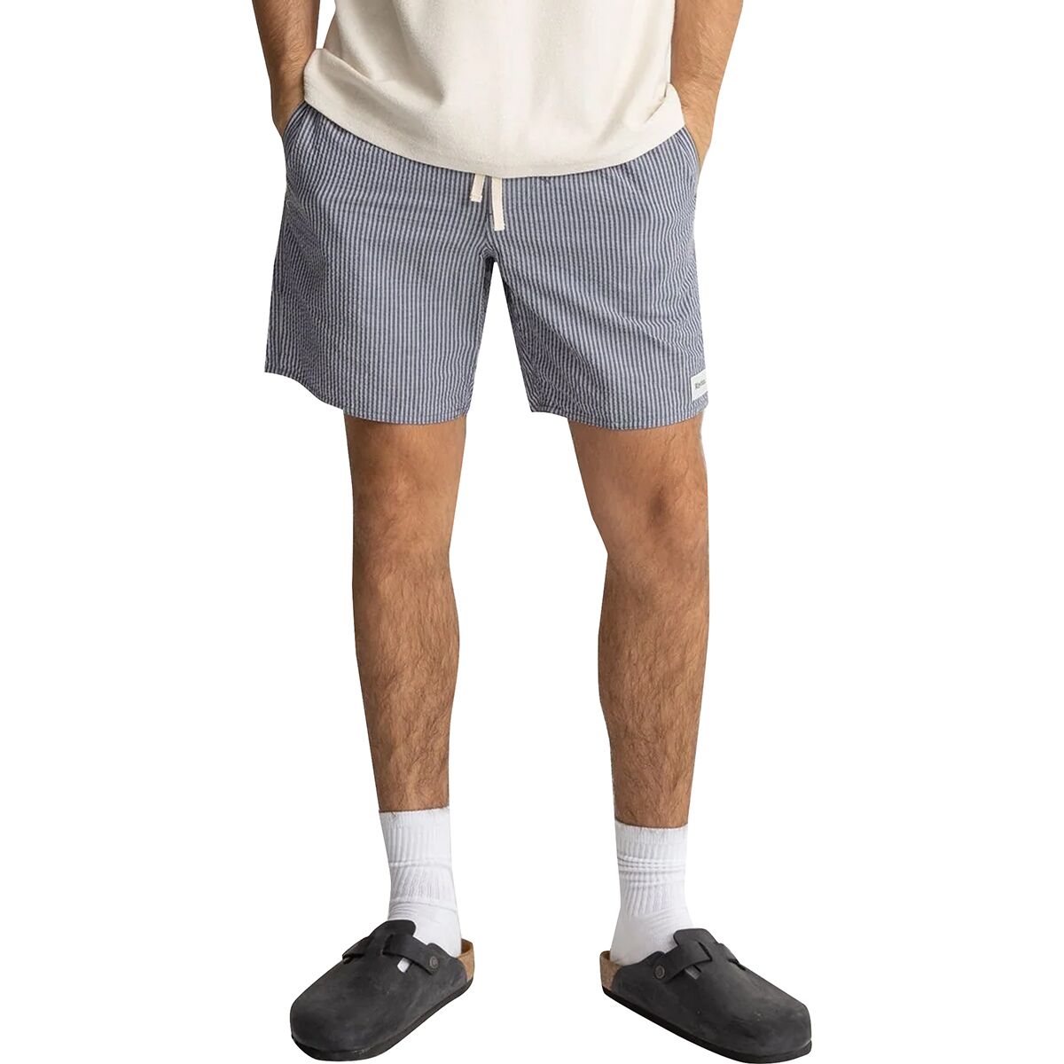 Rhythm Rhythm Seersucker Stripe Jam Short - Men's Indigo, 34