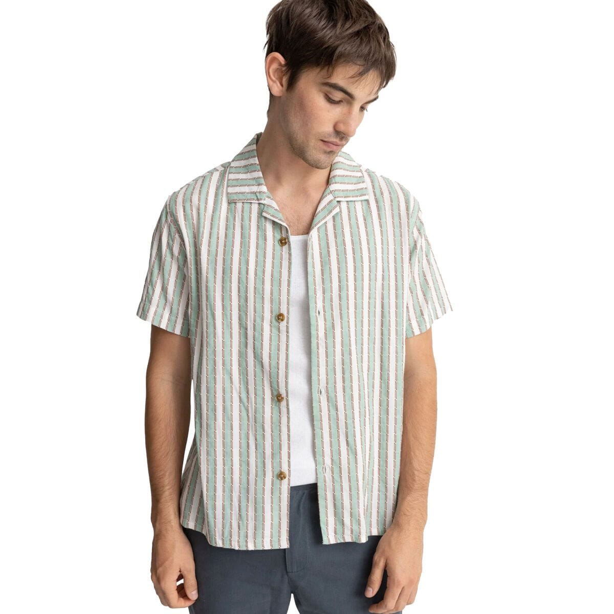 Vacation Stripe Short-Sleeve Shirt - Men