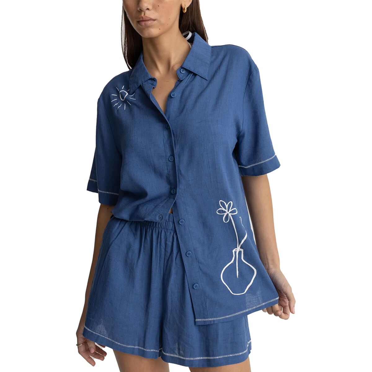 Rhythm Rhythm Bobby Shirt - Women's Blue, XS