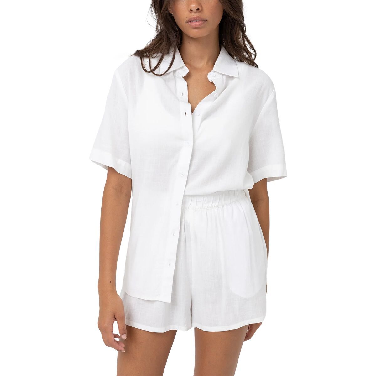 Image of Rhythm Classic Lounge Shirt - Women's White, M