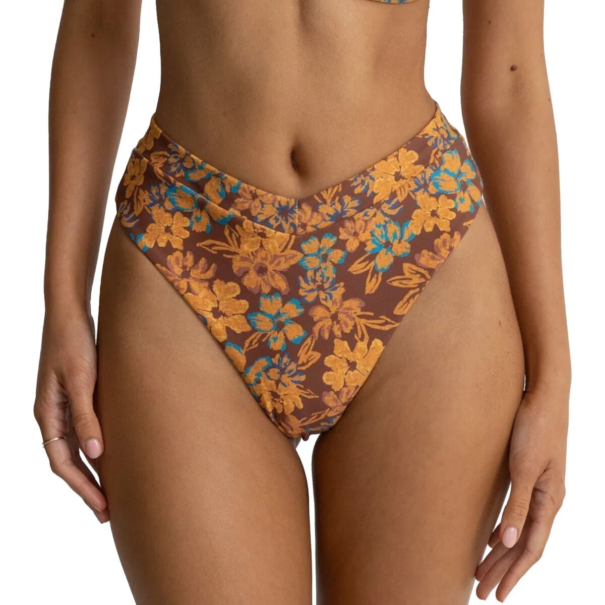 Oasis Floral Deep-V Hi Waist Bikini Bottom - Women