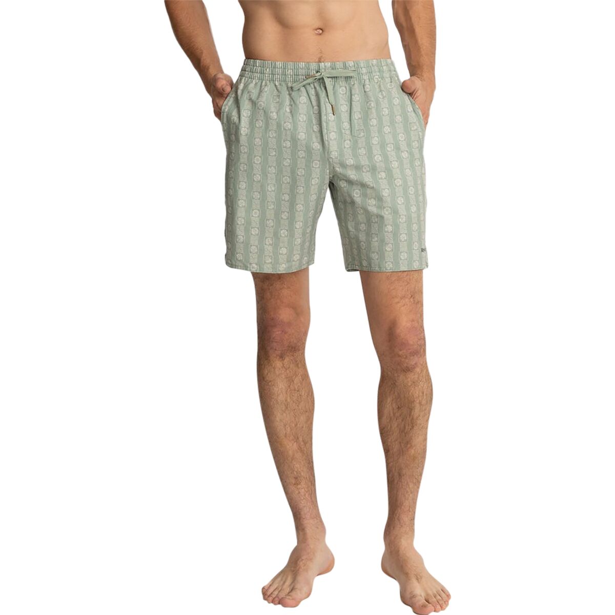 Rhythm Rhythm Tile Stripe Beach Short - Men's Sage, 30