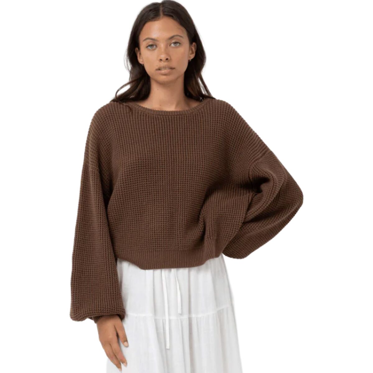 Image of Rhythm Classic Knit Jumper - Women's Chocolate, L
