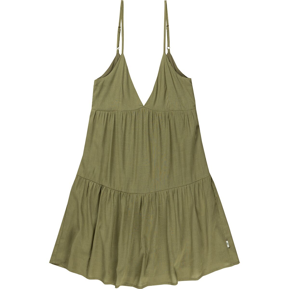 Image of Rhythm Classic Tiered Mini Dress - Women's Olive, XL