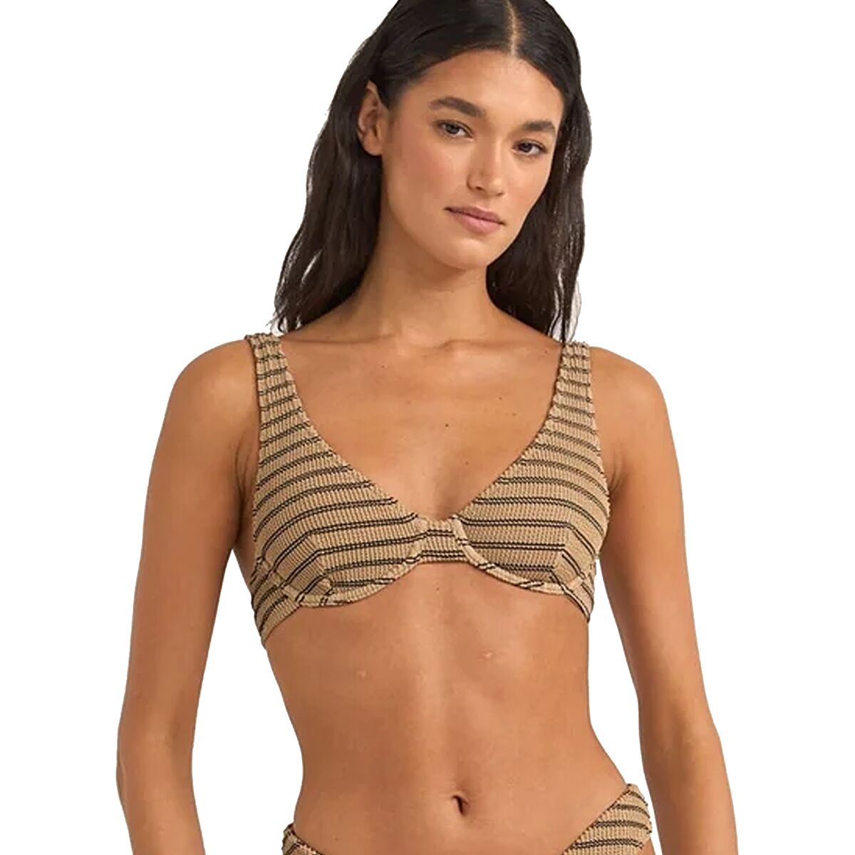 Image of Rhythm Sol Stripe Underwire Bikini Top - Women's Black, XS
