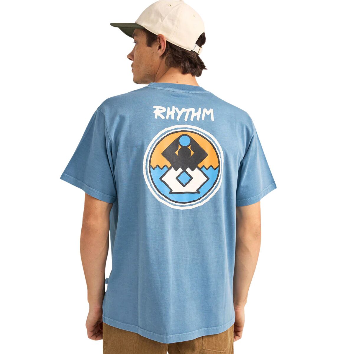 Rhythm Rhythm Channel Short-Sleeve T-Shirt - Men's Vintage Blue, L