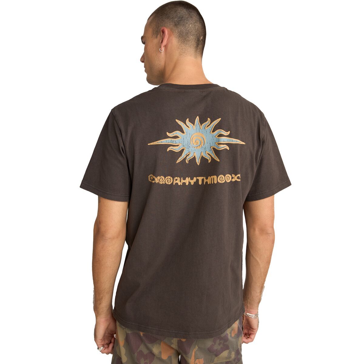 Rhythm Flame Printed Vintage Short-Sleeve T-Shirt - Men's Black, S