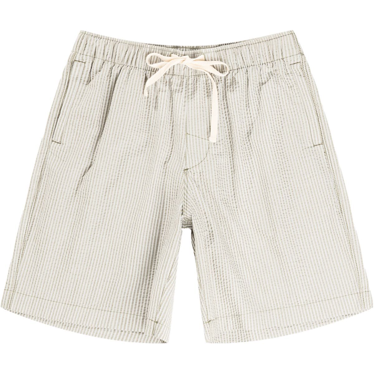 Image of Rhythm Seersucker Stripe Jam Short - Men's Cream, 33