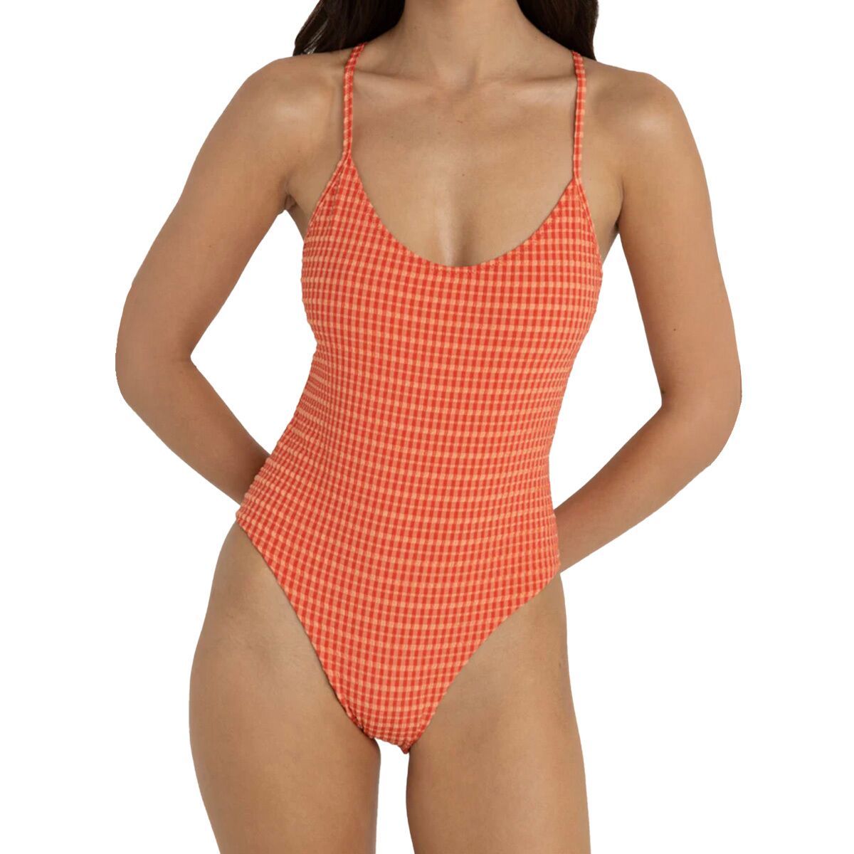 Rhythm Lola Check Cross Back One-Piece Swim Suit - Women