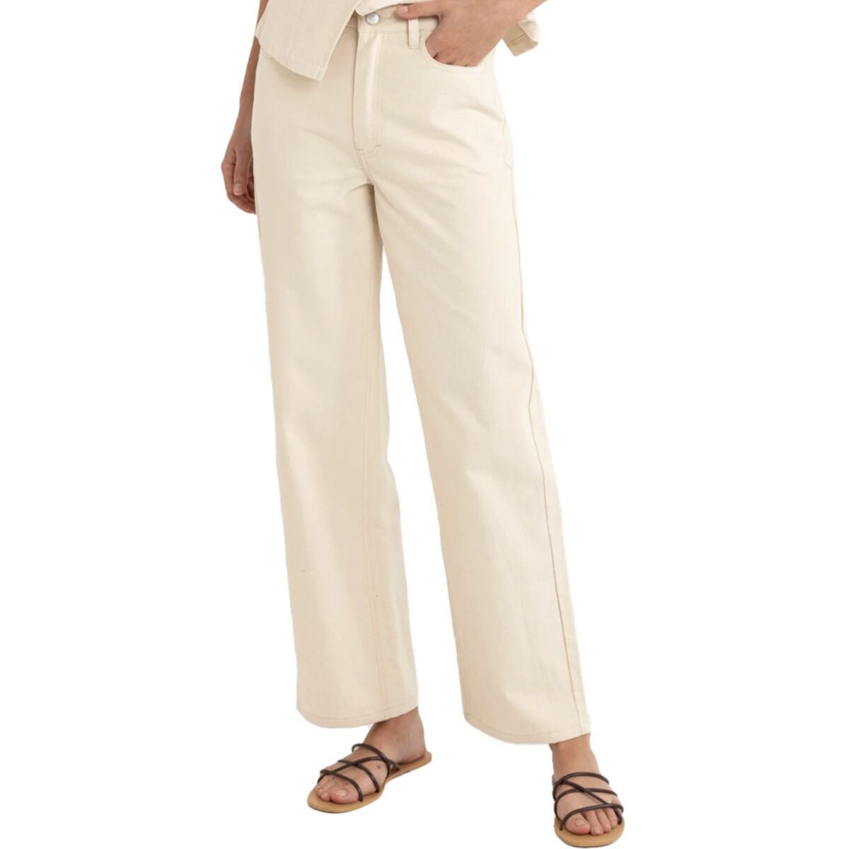 Image of Rhythm Beyond Relaxed Leg Pant - Women's Cream, 4