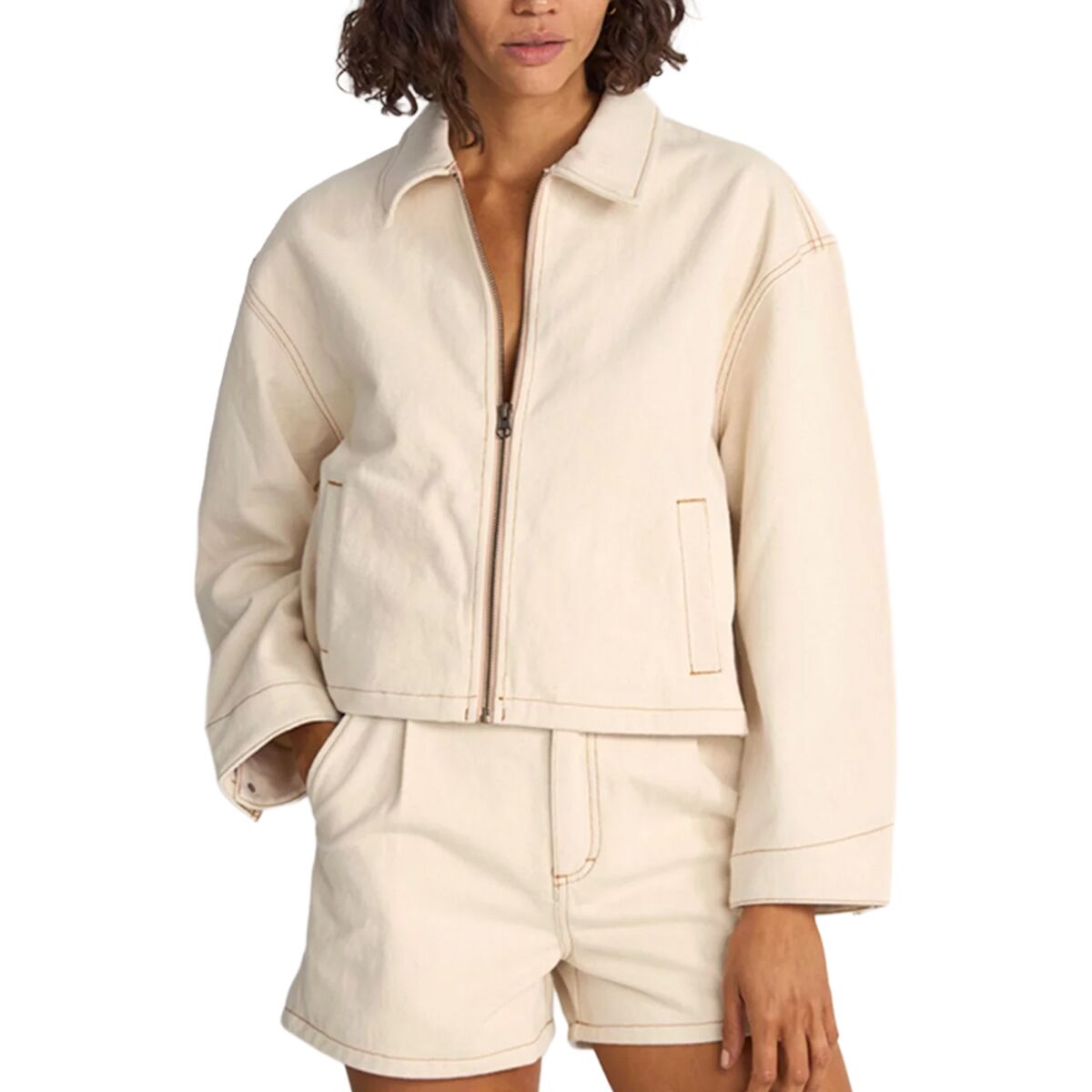 Image of Rhythm Capri Cropped Jacket - Women's Natural, L