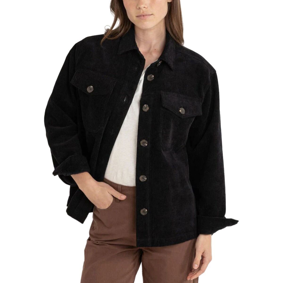 Image of Rhythm Kendrick Corduroy Jacket - Women's Black, L