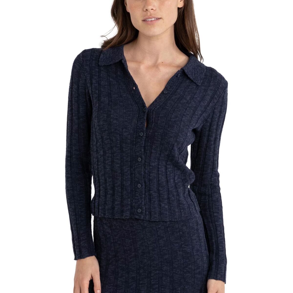 Image of Rhythm Koko Long-Sleeve Knit Top - Women's Ink, M