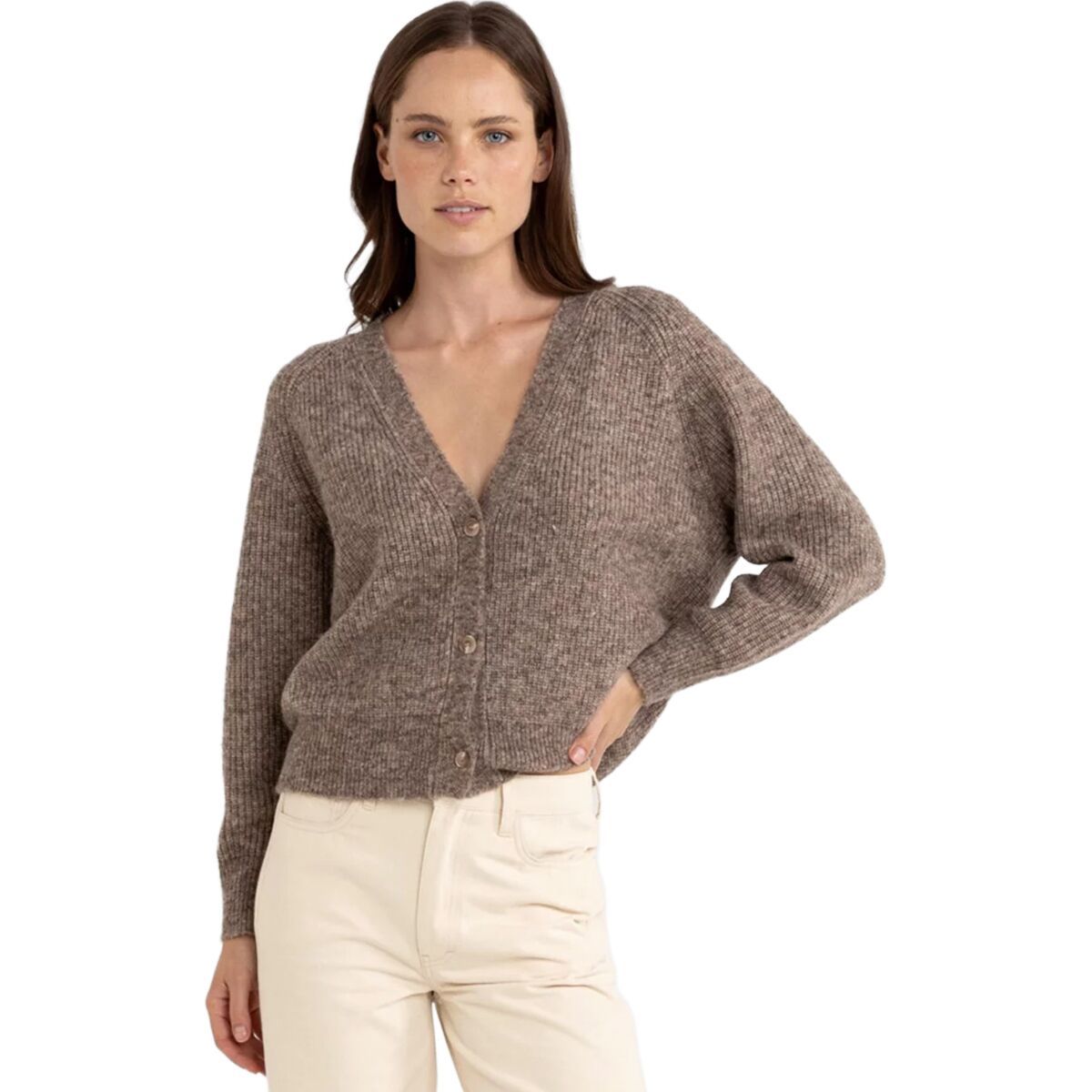 Image of Rhythm Quinn Knit Cardigan - Women's Oatmeal, XL